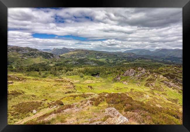 View from the top of Holme Fell Framed Print by James Marsden