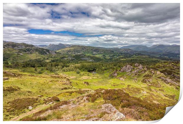 View from the top of Holme Fell Print by James Marsden