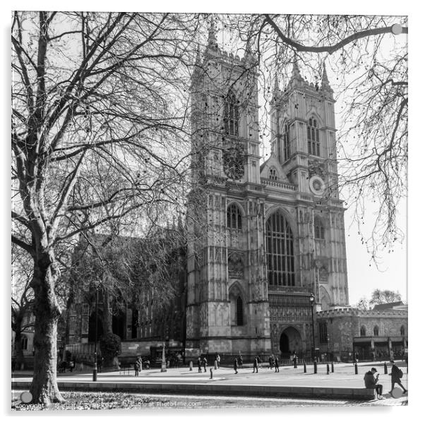 Westminster Abbey Acrylic by Margaret Ryan