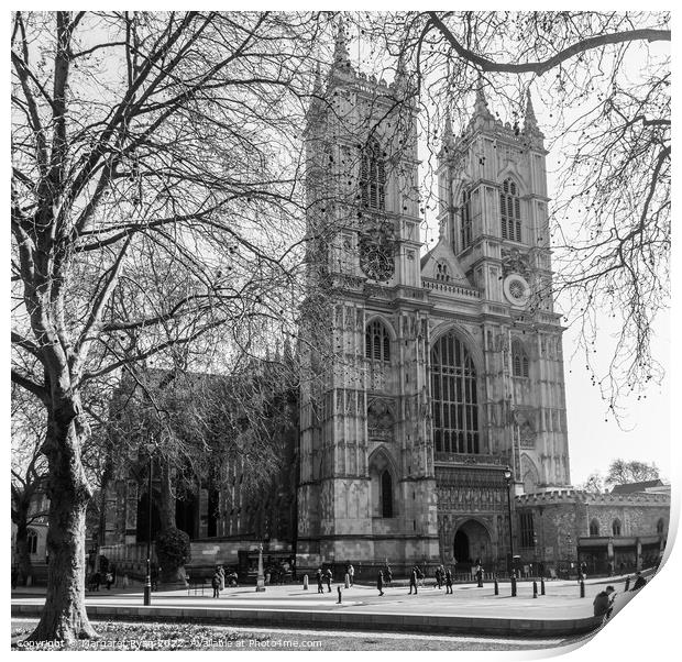 Westminster Abbey Print by Margaret Ryan