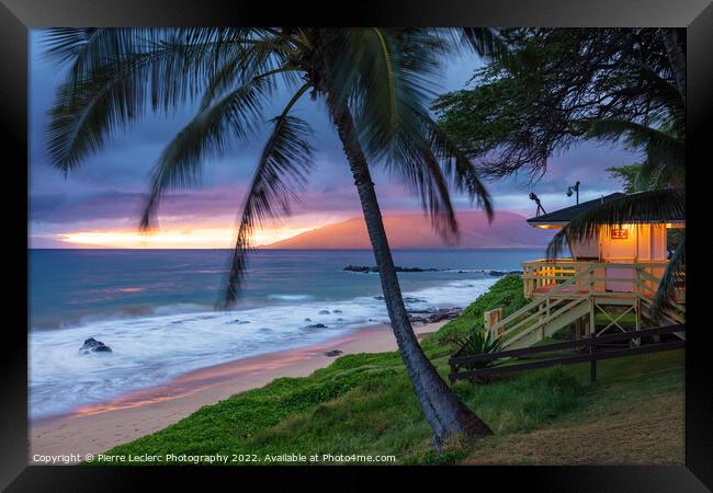 Kamaole Beach 3 Sunset Maui.  Framed Print by Pierre Leclerc Photography
