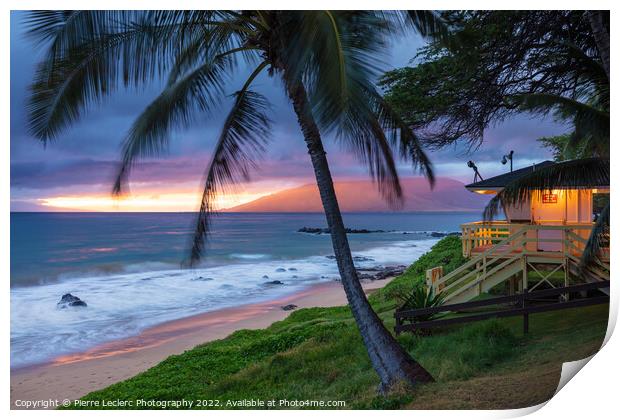 Kamaole Beach 3 Sunset Maui.  Print by Pierre Leclerc Photography