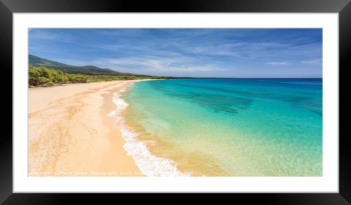 Blue Makena Beach Framed Mounted Print by Pierre Leclerc Photography