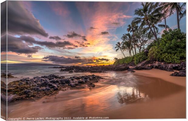 Sunset Wonder of Hawaii Canvas Print by Pierre Leclerc Photography