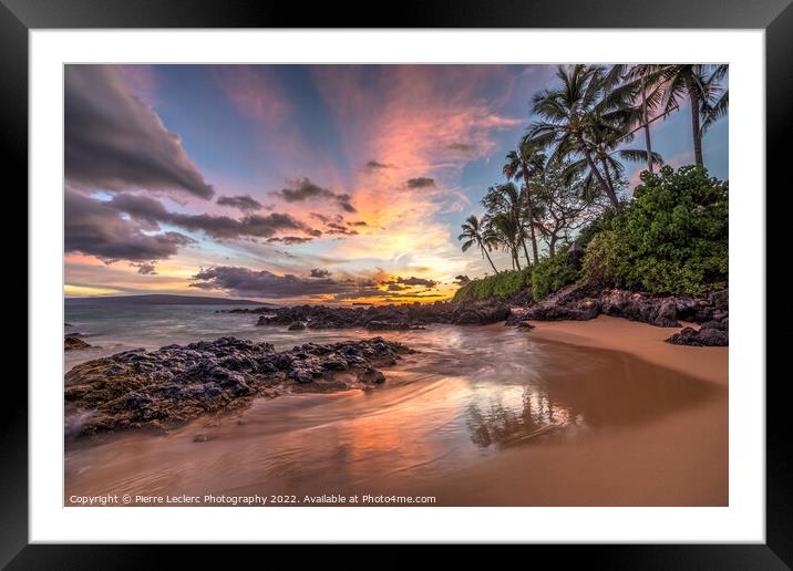 Sunset Wonder of Hawaii Framed Mounted Print by Pierre Leclerc Photography