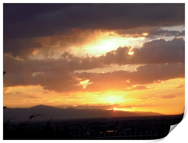 California Sunset Print by Stephanie Moore