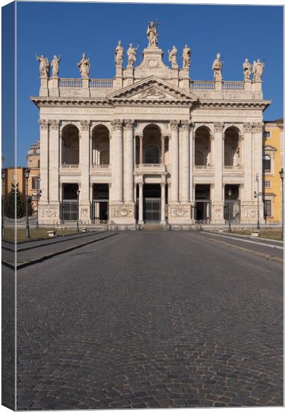 Basilica di San Giovanni in Laterano in Rome Canvas Print by Artur Bogacki