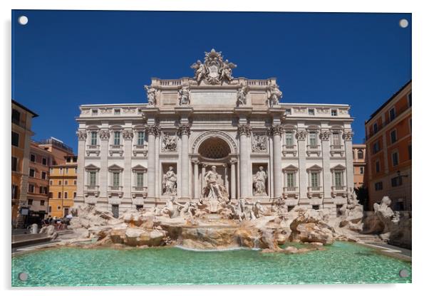 Trevi Fountain in City of Rome Acrylic by Artur Bogacki