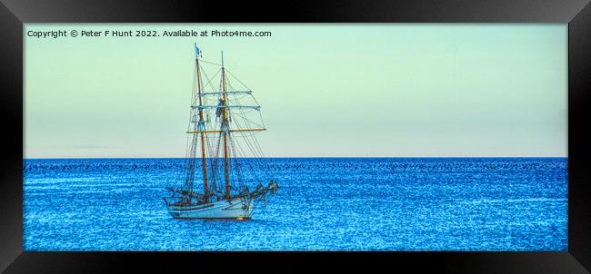 The Topsail Schooner Anny Off Charlestown.  Framed Print by Peter F Hunt