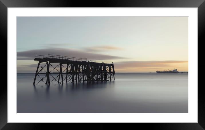 Carlingnose Point Submarine Pier  Framed Mounted Print by Anthony McGeever