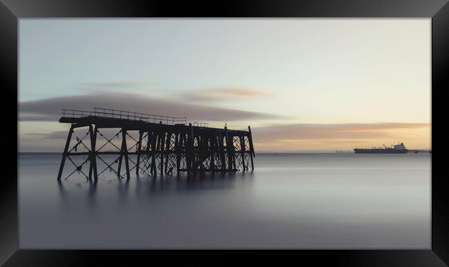 Carlingnose Point Submarine Pier  Framed Print by Anthony McGeever