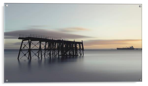 Carlingnose Point Submarine Pier  Acrylic by Anthony McGeever