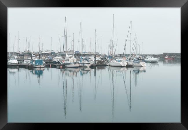 Haar on Anstruther Harbour  Framed Print by Anthony McGeever