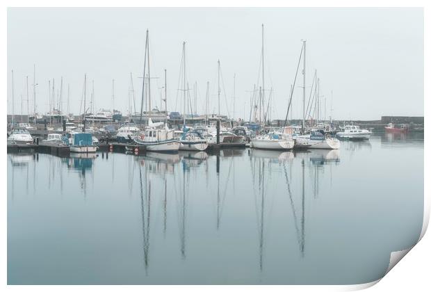 Haar on Anstruther Harbour  Print by Anthony McGeever