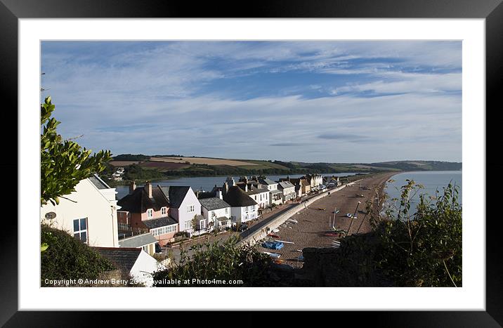Torcross Beach Framed Mounted Print by Andrew Berry