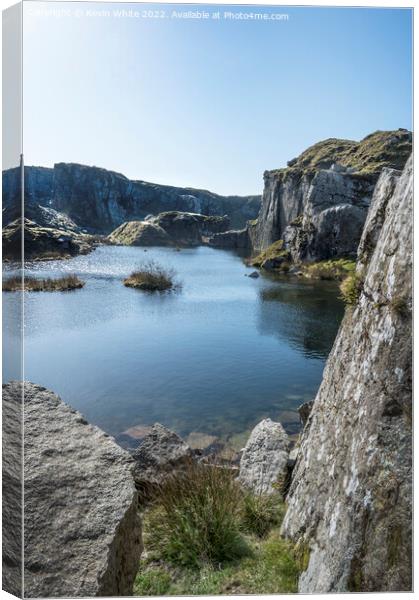 Foggintor Quarry Dartmoor upright image Canvas Print by Kevin White
