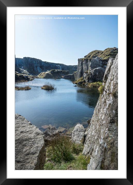 Foggintor Quarry Dartmoor upright image Framed Mounted Print by Kevin White