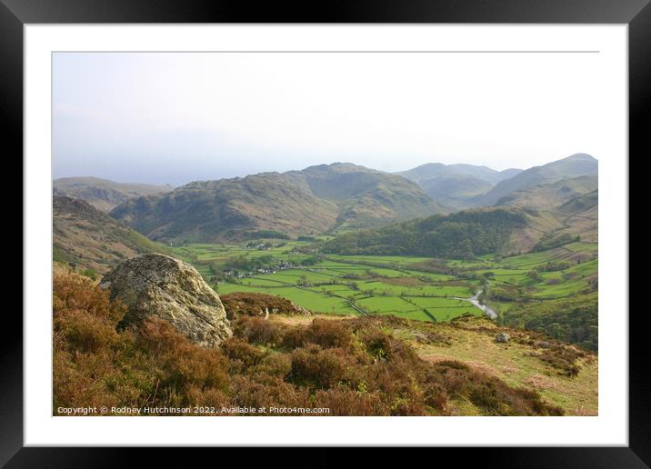 Looking Down Borrowdale  Framed Mounted Print by Rodney Hutchinson