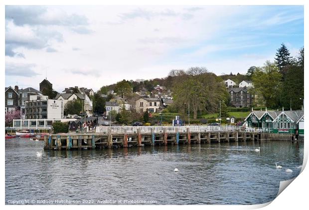Bowness on Windermere Print by Rodney Hutchinson