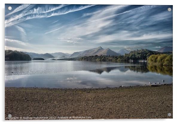 Derwent Water and Cat Bells Acrylic by Rodney Hutchinson