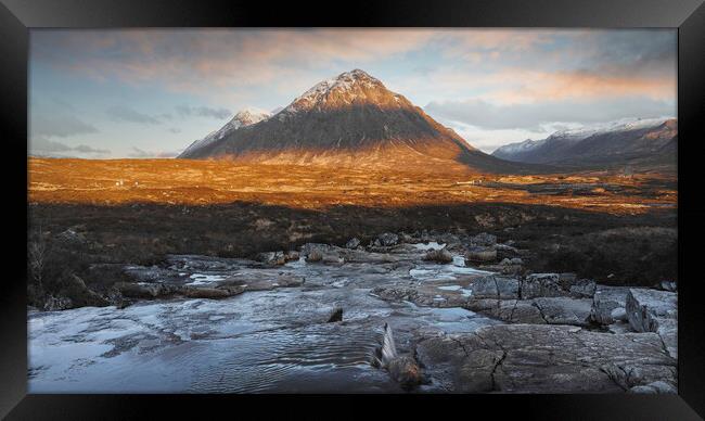 Sunrise on the Buachaille Framed Print by Anthony McGeever