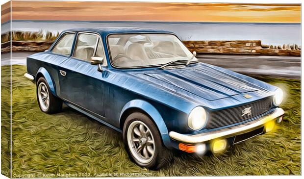 1972 Gilbern Car (Digital Art) Canvas Print by Kevin Maughan