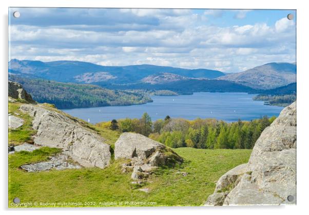 Lake Windermere View Acrylic by Rodney Hutchinson