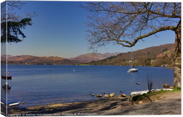 Lake Windermere view Canvas Print by Rodney Hutchinson
