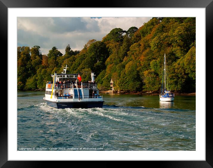 Devons Enchanting River Cruise Framed Mounted Print by Stephen Hamer