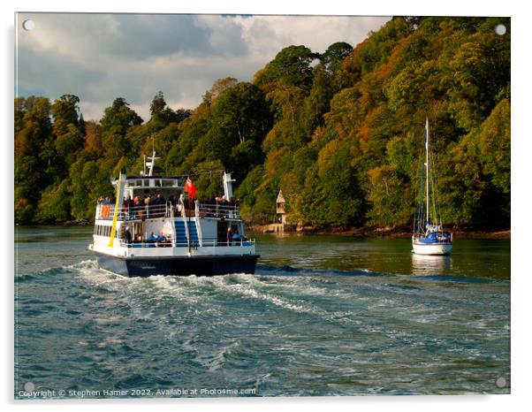 Devons Enchanting River Cruise Acrylic by Stephen Hamer