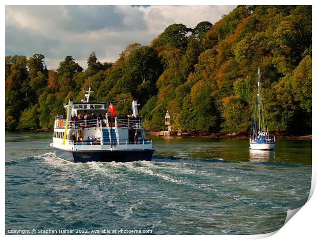 Devons Enchanting River Cruise Print by Stephen Hamer