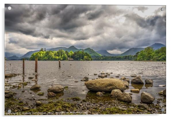 Storm Clouds over Derwent Water Acrylic by Rodney Hutchinson