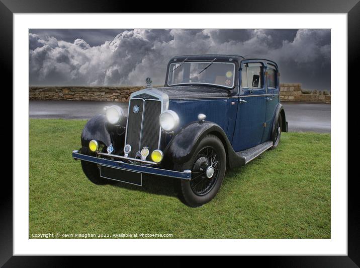 1935 Lanchester 10 Classic Car Framed Mounted Print by Kevin Maughan