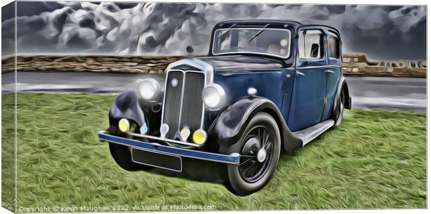 1935 Lanchester 10 Classic Car (Digital Art) Canvas Print by Kevin Maughan