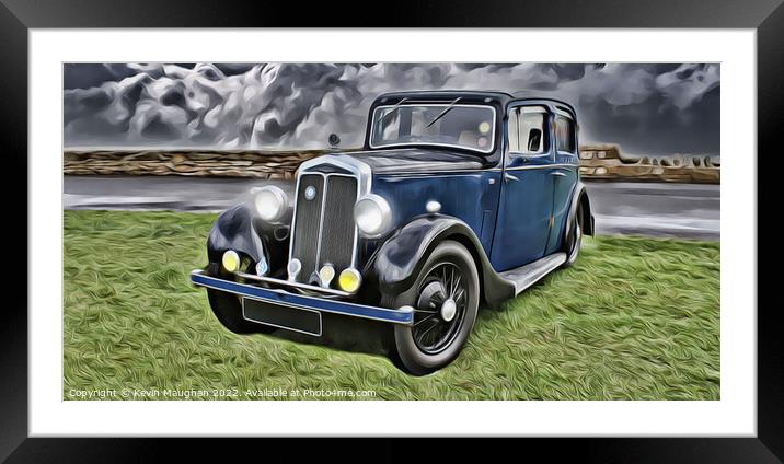 1935 Lanchester 10 Classic Car (Digital Art) Framed Mounted Print by Kevin Maughan