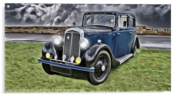 1935 Lanchester 10 Classic Car (Digital Art) Acrylic by Kevin Maughan