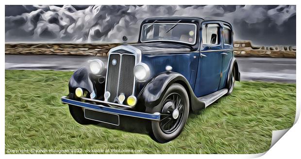 1935 Lanchester 10 Classic Car (Digital Art) Print by Kevin Maughan
