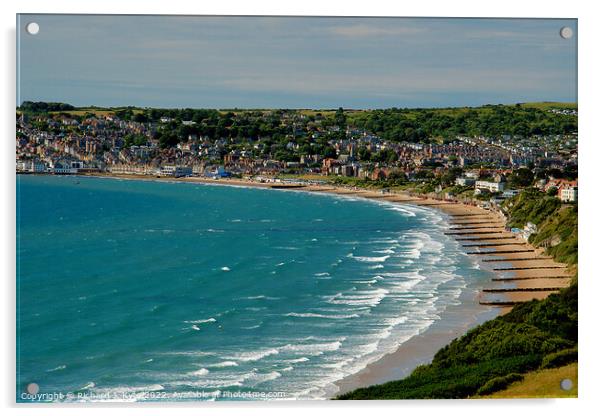 Swanage Bay, Dorset Acrylic by Richard J. Kyte