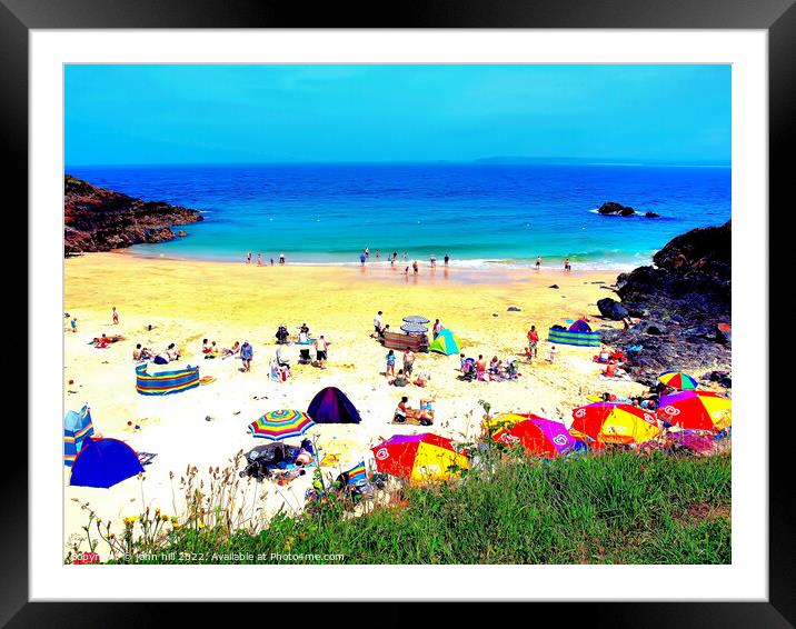 Porthgwidden beach St Ives, Cornwall, UK. Framed Mounted Print by john hill