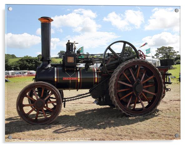 Majestic Vintage Agricultural Traction Engine Acrylic by Stephen Hamer