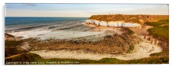 Thornwick Bay Flamborough Yorkshire Acrylic by Craig Yates