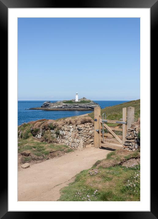 Godrevy Lighthouse Framed Mounted Print by Graham Custance