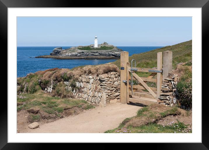 Godrevy Lighthouse  Framed Mounted Print by Graham Custance