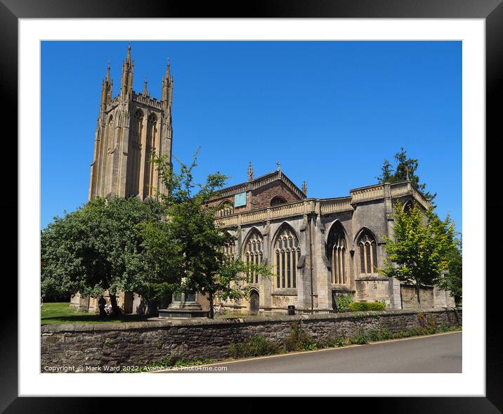St Cuthberts church in Wells Somerset. Framed Mounted Print by Mark Ward