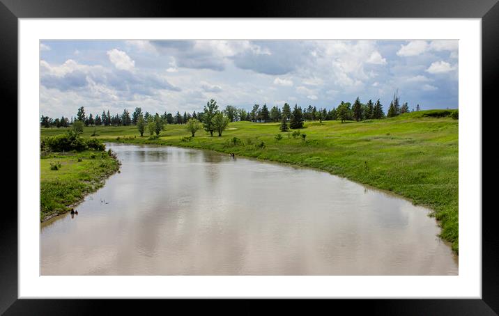 The La Salle River, Manitoba Framed Mounted Print by STEPHEN THOMAS