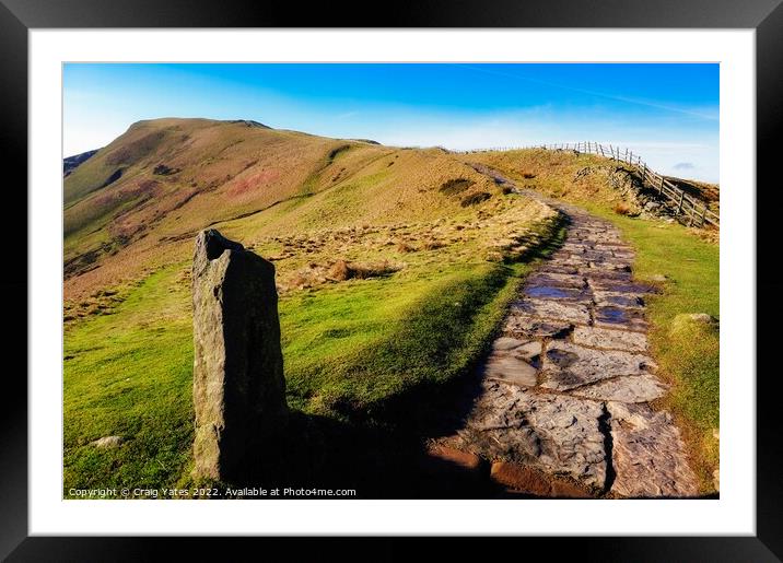 The Path to Mam Tor Peak District Framed Mounted Print by Craig Yates