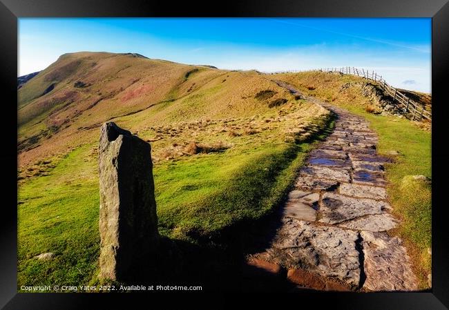 The Path to Mam Tor Peak District Framed Print by Craig Yates