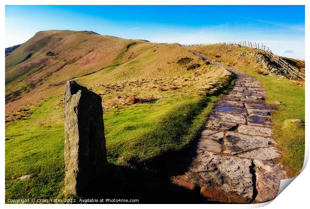 The Path to Mam Tor Peak District Print by Craig Yates