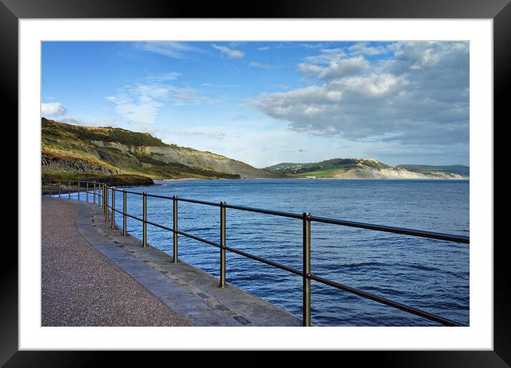 Coast Path and Jurassic Coast, Lyme Regis  Framed Mounted Print by Darren Galpin