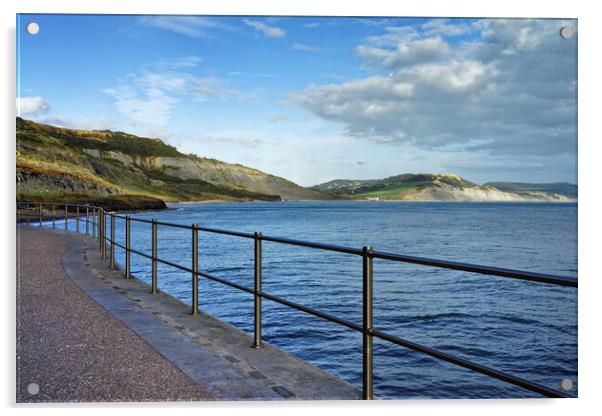 Coast Path and Jurassic Coast, Lyme Regis  Acrylic by Darren Galpin